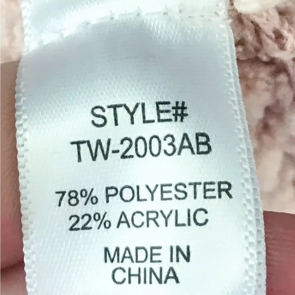 Pale Pink Cropped Sherpa Cardigan Sweater Large Cottage Core Coquette Soft Girl - Picture 3 of 5